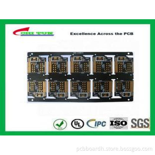 Double Side PCB FR4 TG170 0.2mm immersion gold black solder